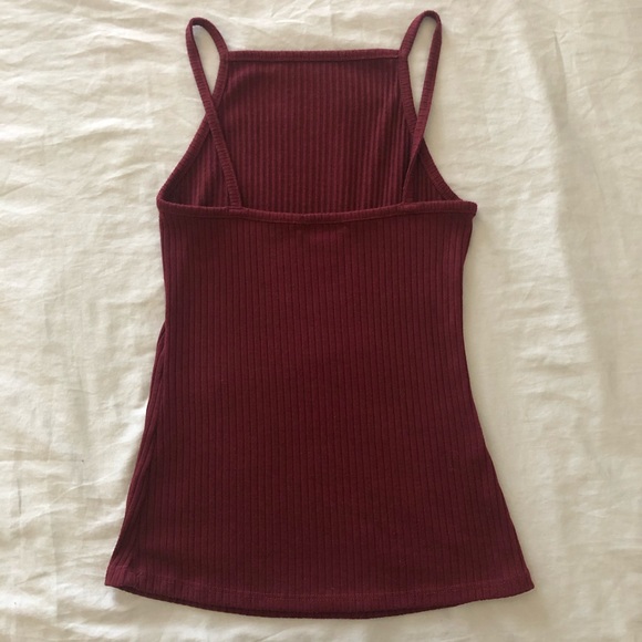 Womens Burgundy Justify Tanktop - Picture 2 of 3